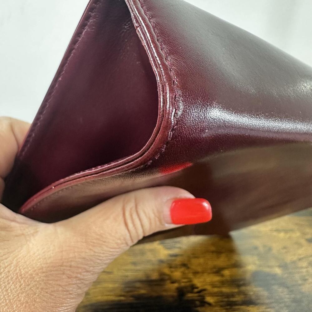 Salvatore Ferragamo Vintage Crossbody Bag Small Bordeaux Leather Italy Authentic - Picture 6 of 16